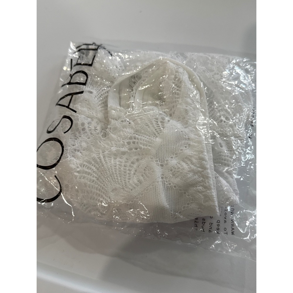 Cosabella White Allure Petite Plunge Bralette  Lace Wireless Bra‎ PM(28C, 30B) - Picture 9 of 10